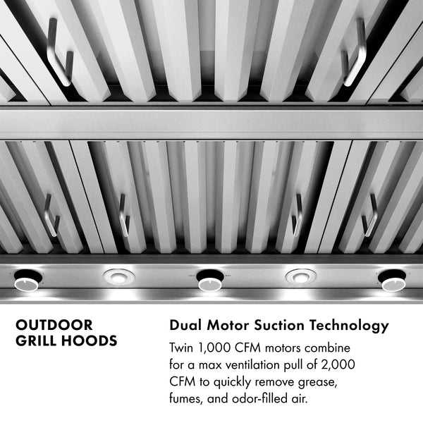 ZLINE 42 in. Under Cabinet Outdoor Grill Hood (GOU1-42)