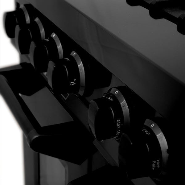 ZLINE 48 in. 6.0 cu. ft. Legacy Dual Fuel Range with 7 Burner Gas Cooktop and 2 Electric Ovens in Black Stainless Steel (RAB-48)