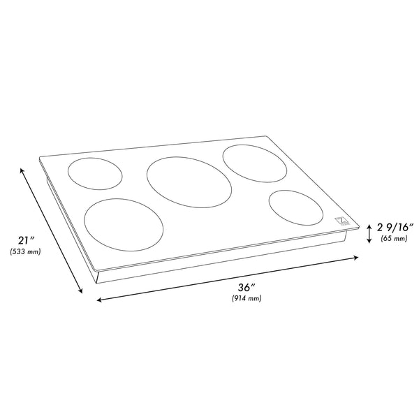 ZLINE 36" Induction Cooktop with 5 burners (RCIND-36)