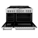 ZLINE 48 in. 6.0 cu. ft. Legacy Dual Fuel Range with 7 Burner Gas Cooktop and 2 Electric Ovens in Stainless Steel in Griddle (RA-GR-48)
