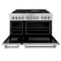 ZLINE 48 in. 6.0 cu. ft. Legacy Dual Fuel Range with 7 Burner Gas Cooktop and 2 Electric Ovens in Stainless Steel (RA48)