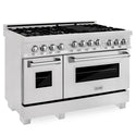 ZLINE 48 in. 6.0 cu. ft. Range with Natural Gas Stove and Natural Gas Oven in Fingerprint Resistant Stainless Steel (RGS-SN-48)