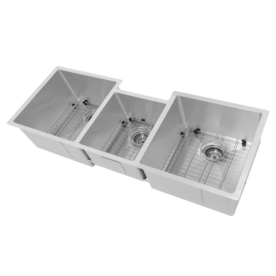 ZLINE 45 in. Breckenridge Undermount Triple Bowl Stainless Steel Kitchen Sink with Bottom Grid and Accessories (SLT-45)