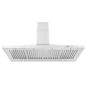 ZLINE 42" Convertible Wall Mount Range Hood in Stainless Steel with Set of 2 Charcoal Filters, LED lighting and Dishwasher-Safe Baffle Filters (KB-CF-42)