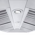 ZLINE 48" Professional Ducted Wall Mount Range Hood in Stainless Steel with Crown Molding (667CRN-48)