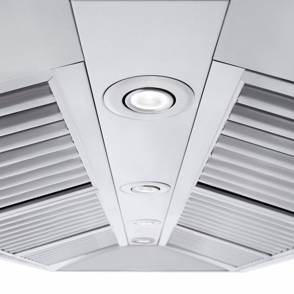 ZLINE 48" Professional Ducted Wall Mount Range Hood in Stainless Steel with Crown Molding (667CRN-48)