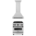 ZLINE 30" Autograph Edition Kitchen Package with Stainless Steel Dual Fuel Range and Range Hood with Matte Black Accents (2AKP-RARH30-MB)