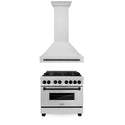 ZLINE Autograph Edition 36 in. Kitchen Package with Stainless Steel Dual Fuel Range and Range Hood with Matte Black Accents (2AKP-RARH36-MB)