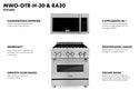 ZLINE 30 in. Kitchen Package with Satin Stainless Steel Dual Fuel Range and Over The Range Microwave