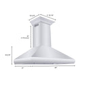 ZLINE 48" Professional Convertible Vent Wall Mount Range Hood in Stainless Steel with Crown Molding (587CRN-48)