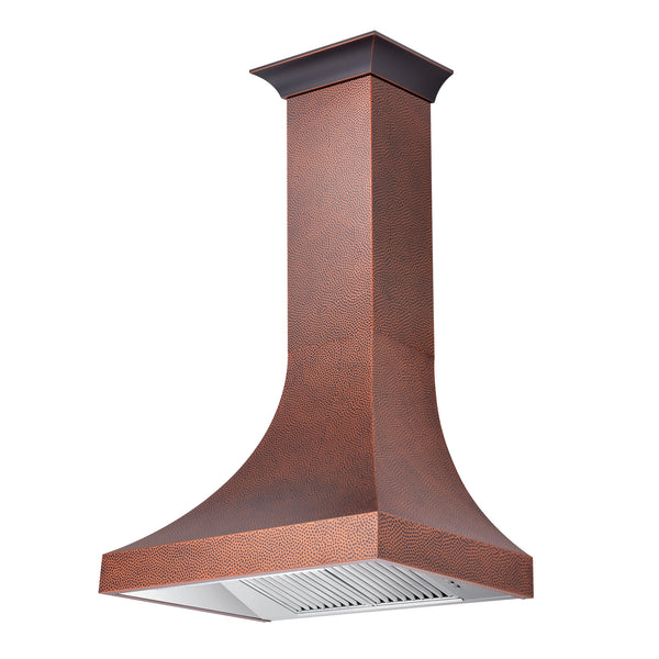 ZLINE 36" Designer Series Hand-Hammered Copper Finish Ducted Wall Range Hood (8632H-36)