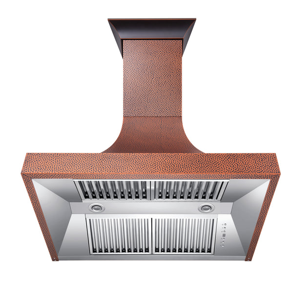 ZLINE 36" Designer Series Hand-Hammered Copper Finish Ducted Wall Range Hood (8632H-36)