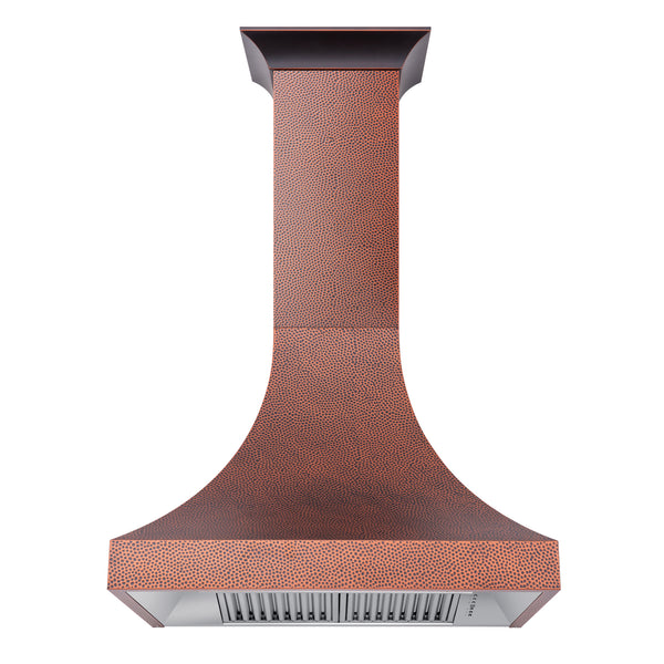 ZLINE 36" Designer Series Hand-Hammered Copper Finish Ducted Wall Range Hood (8632H-36)