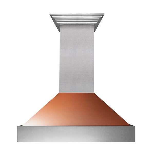 ZLINE Ducted Fingerprint Resistant Stainless Steel Range Hood with Copper Shell (8654C)-Range Hoods- ZLINE Kitchen and Bath