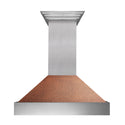 ZLINE Ducted Fingerprint Resistant Stainless Steel Range Hood with Hand-Hammered Copper Shell (8654HH)-Range Hoods- ZLINE Kitchen and Bath