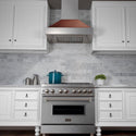ZLINE Ducted Fingerprint Resistant Stainless Steel Range Hood with Hand-Hammered Copper Shell (8654HH)-Range Hoods- ZLINE Kitchen and Bath