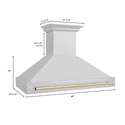 ZLINE Autograph Edition Range Hood (8654STZ) dimensions.