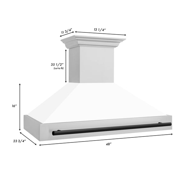 ZLINE Autograph Edition Range Hood (8654STZ) dimensions.