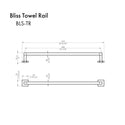 ZLINE Bliss Double Towel Rail in Polished Gold (BLS-TR-PG)
