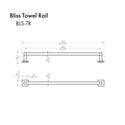 ZLINE Bliss Towel Rail in Champagne Bronze (BLS-TR-CB)