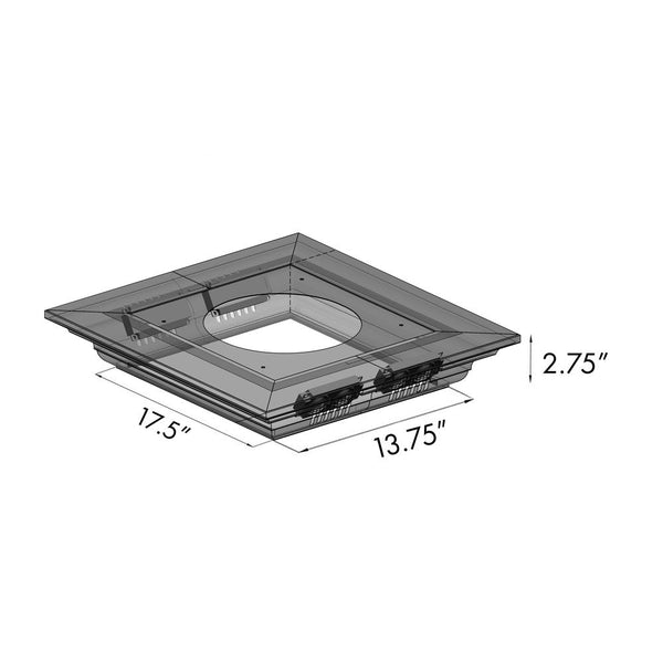 ZLINE Island Mount Range Hood in Stainless Steel with Built-in ZLINE CrownSound Bluetooth Speakers (KL3iCRN-BT)-Range Hoods- ZLINE Kitchen and Bath