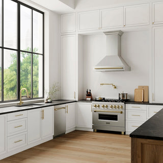 ZLINE Autograph Edition 24" Tallac Series 3rd Rack Top Control Built-In Tall Tub Dishwasher in Stainless Steel with Champagne Bronze Handle, 51dBa (DWVZ-304-24-CB)