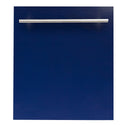 ZLINE 24 in. Top Control Dishwasher in Blue Gloss and Modern Style Handle, 52dBa (DW-BG-H-24)-Dishwashers-DW-BG-H-24 ZLINE Kitchen and Bath