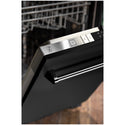 ZLINE 24 in. Top Control Dishwasher with Matte Black Panel and Traditional Style Handle, 52dBa (DW-BLM-24)-Dishwashers-DW-BLM-24 ZLINE Kitchen and Bath