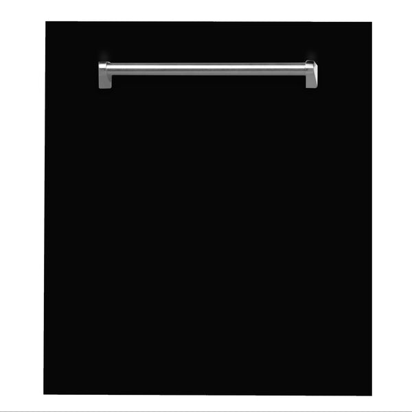 ZLINE 24 in. Top Control Dishwasher with Matte Black Panel and Traditional Style Handle, 52dBa (DW-BLM-24)-Dishwashers-DW-BLM-24 ZLINE Kitchen and Bath