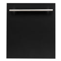 ZLINE 24 in. Top Control Dishwasher with Black Matte Panel and Modern Style Handle, 52dBa (DW-BLM-H-24)-Dishwashers-DW-BLM-H-24 ZLINE Kitchen and Bath