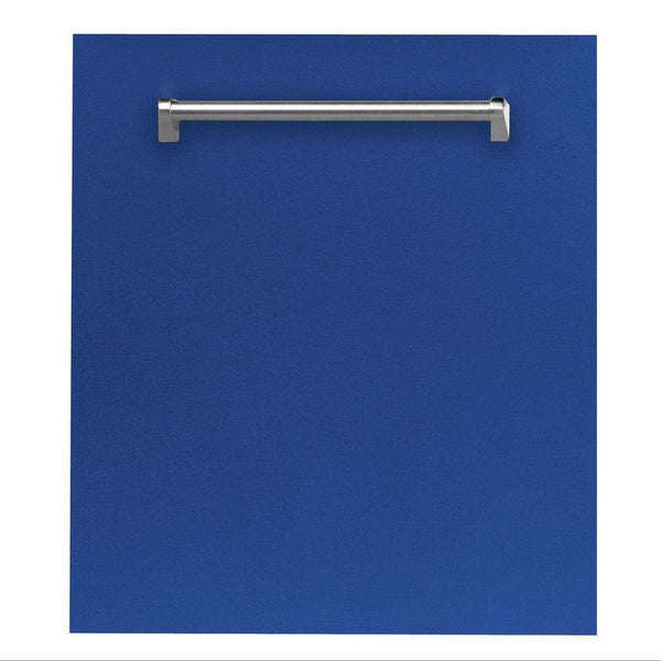 ZLINE 24 in. Top Control Dishwasher with Blue Matte Panel and Traditional Style Handle, 52dBa (DW-BM-24)-Dishwashers-DW-BM-24 ZLINE Kitchen and Bath