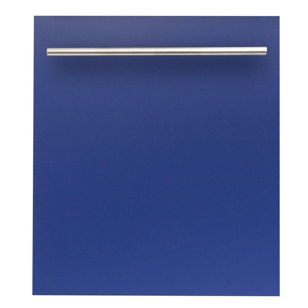 ZLINE 24 in. Top Control Dishwasher with Blue Matte Panel and Modern Style Handle, 52dBa (DW-BM-H-24)-Dishwashers-DW-BM-H-24 ZLINE Kitchen and Bath