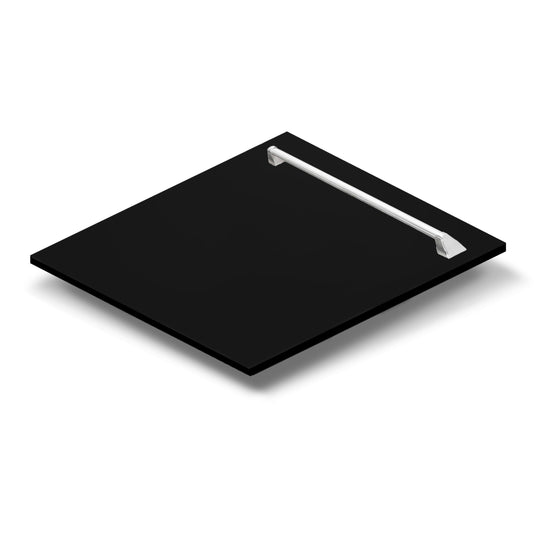 ZLINE 24" Tallac Dishwasher Panel in Black Matte with Traditional Handle (DPV-BLM-24)