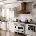 ZLINE 48 in. Professional Dual Fuel Range in Stainless Steel with Brass Burners (RA-BR-48)-Ranges-RA-BR-48 ZLINE Kitchen and Bath