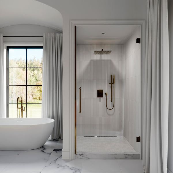 ZLINE Autograph Edition Crystal Bay Thermostatic Shower System in Champagne Bronze (CBY-SHS-T2-CB)