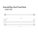 ZLINE Emerald Bay Double Towel Rail in Brushed Nickel (EMBY-TRD-BN)