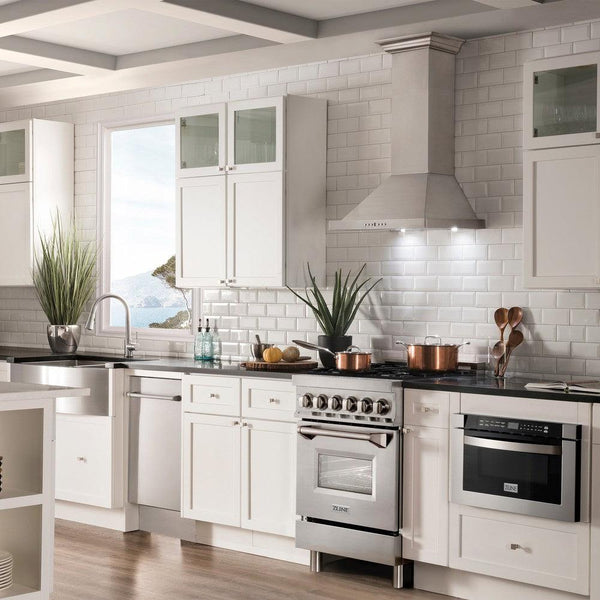 ZLINE 24 in. Professional Dual Fuel Range with Color Door Options (RA24)-Ranges- ZLINE Kitchen and Bath