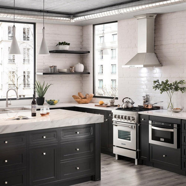 ZLINE 24 in. Professional Dual Fuel Range with Color Door Options (RA24)-Ranges- ZLINE Kitchen and Bath