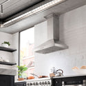 48" ZLINE CrownSound™Ducted Vent Wall Mount Range Hood in Stainless Steel with Built-in Bluetooth Speakers (KL3CRN-BT-48)