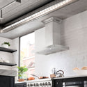 36" ZLINE CrownSound™Ducted Vent Wall Mount Range Hood in Stainless Steel with Built-in Bluetooth Speakers (KECRN-BT-36)