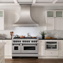 ZLINE Autograph Edition 48 in. 6.0 cu. ft. Dual Fuel Range with Gas Stove and Electric Oven in DuraSnow® Stainless Steel with Matte Black Accents (RASZ-SN-48-MB)-Ranges-RASZ-SN-48-MB ZLINE Kitchen and Bath