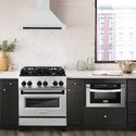 ZLINE 30 in. Autograph Edition Convertible Stainless Steel Range Hood with Stainless Steel Shell and Matte Black Accents (KB4STZ-30-MB)