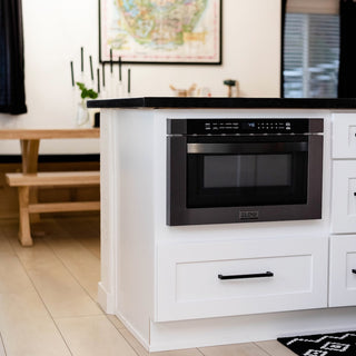 ZLINE 24 in. 1.2 cu. ft. Built-in Microwave Drawer in Black Stainless Steel (MWD-1-BS)