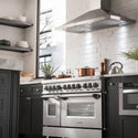 ZLINE 48 in. Professional Dual Fuel Range in Stainless Steel with Brass Burners (RA-BR-48)-Ranges-RA-BR-48 ZLINE Kitchen and Bath