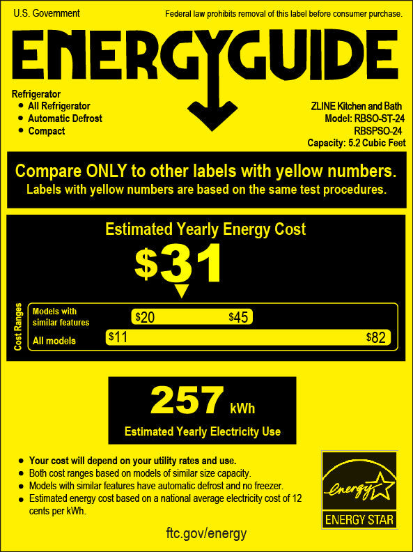 ZLINE Autograph Edition 24 in. Touchstone 151 Can Beverage Fridge with Solid Stainless Steel Door and Polished Nickel Helix Handle (RBSOZ-ST-24-KPN)