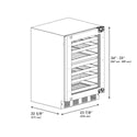 ZLINE 24 in. Touchstone Dual Zone 44 Bottle Wine Cooler With Panel Ready Glass Door (RWDPO-24)
