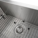 ZLINE 30 in. Zermatt Farmhouse Apron Mount Single Bowl Stainless Steel Kitchen Sink with Bottom Grid (SAS-30)
