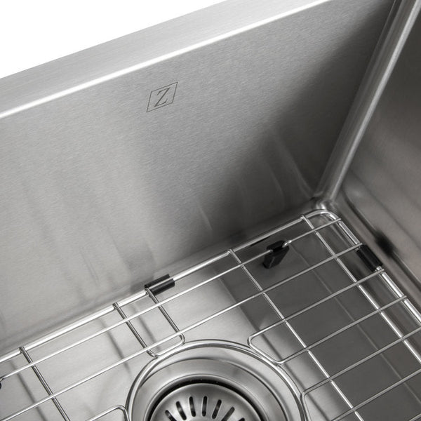 ZLINE 33 in. Anton Undermount Double Bowl Stainless Steel Kitchen Sink with Bottom Grid (SR50D-33)
