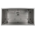 ZLINE 36 in. Meribel Undermount Single Bowl Stainless Steel Kitchen Sink with Bottom Grid (SRS-36)
