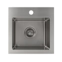 ZLINE 15 in. Donner Topmount Single Bowl Bar Kitchen Sink in Stainless Steel (STS-15)